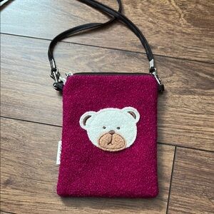 Cute Bear Crossbody Bag in Magenta